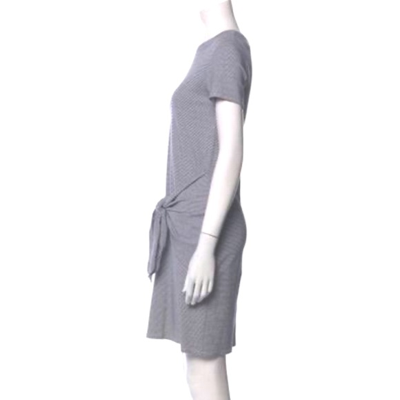 Coco and Main Tie Waist T-Shirt Dress in Heather Gray - Picture 9 of 9